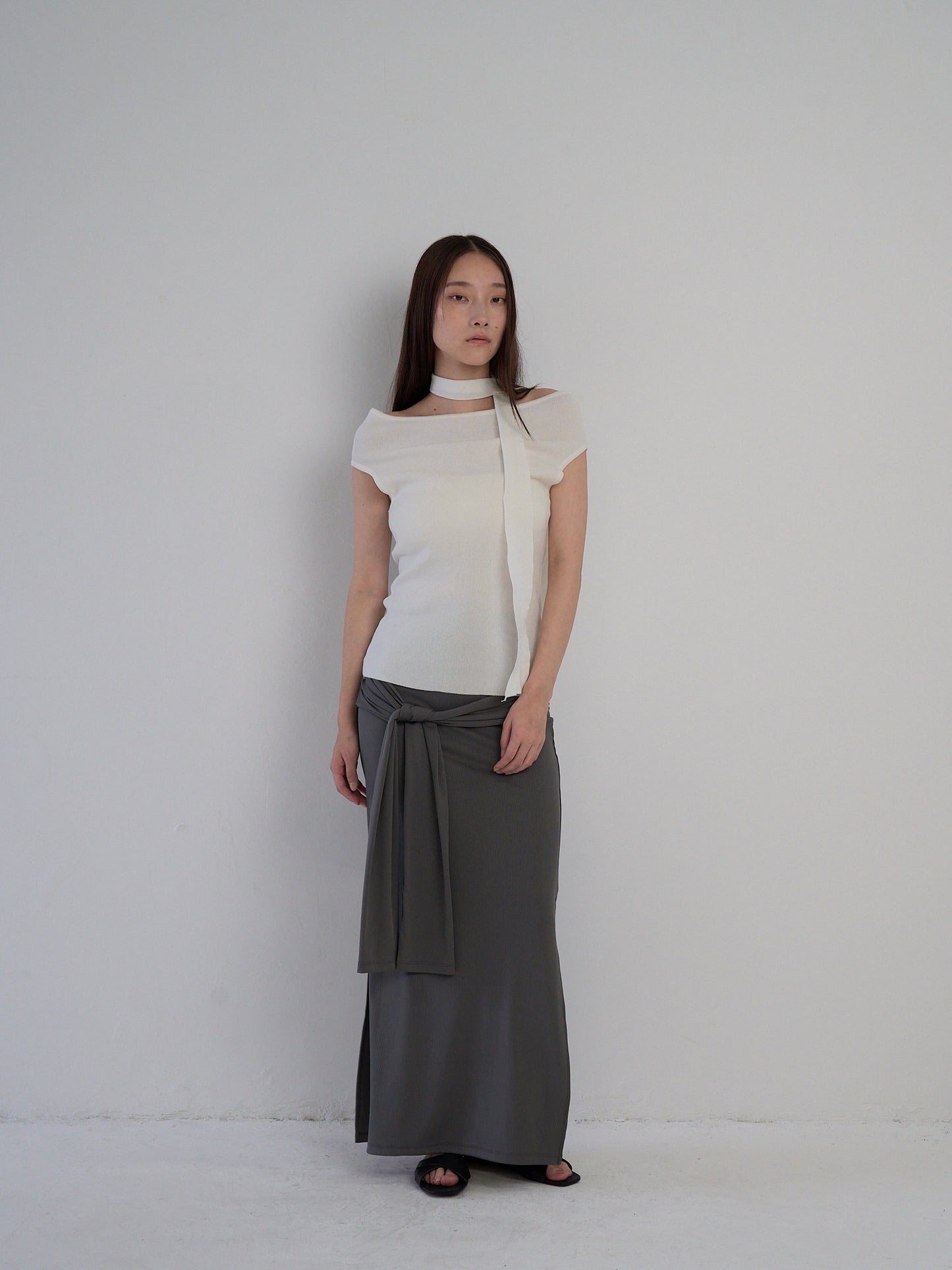 boat neck tie tops