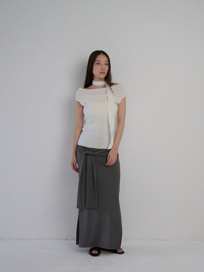 boat neck tie tops