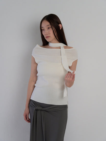 boat neck tie tops