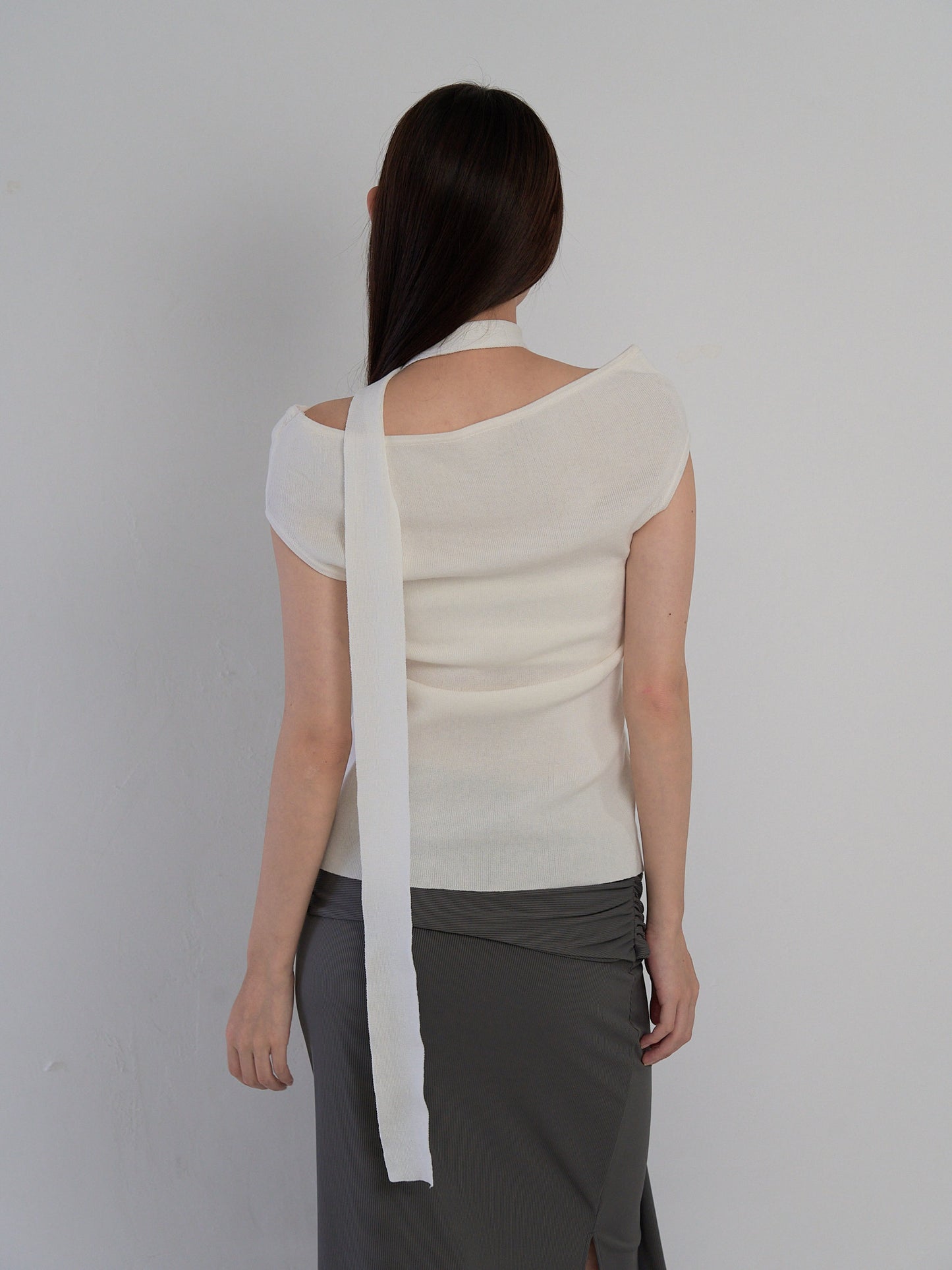 boat neck tie tops