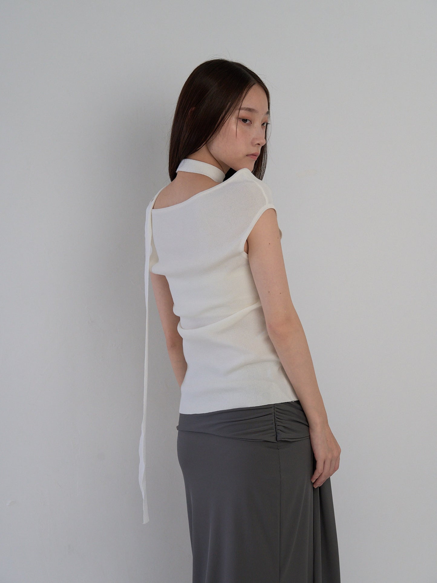 boat neck tie tops