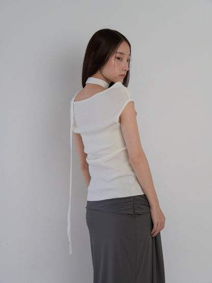 boat neck tie tops