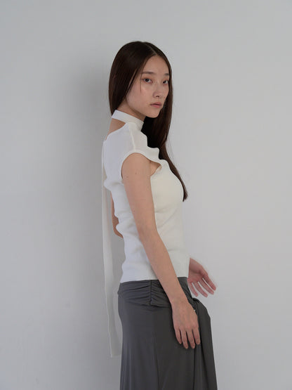 boat neck tie tops