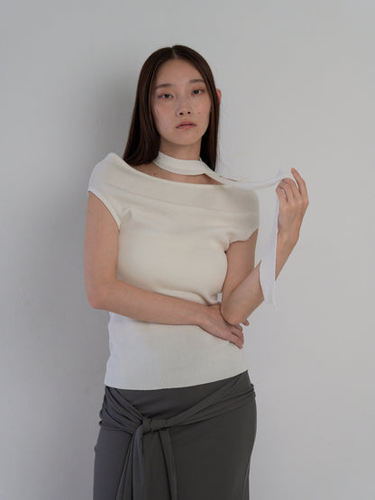 boat neck tie tops