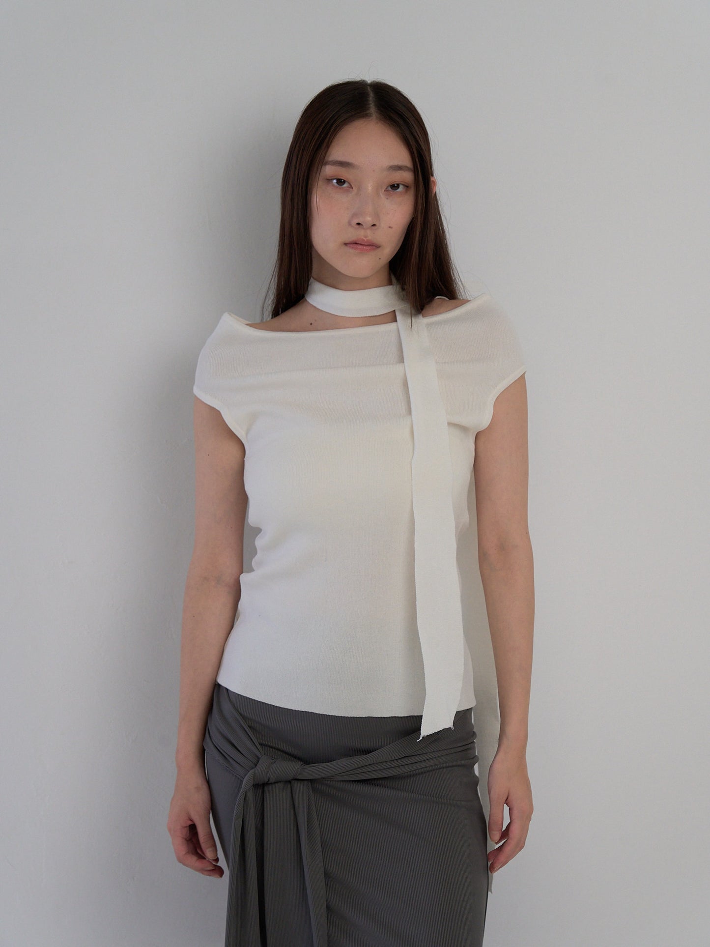 boat neck tie tops