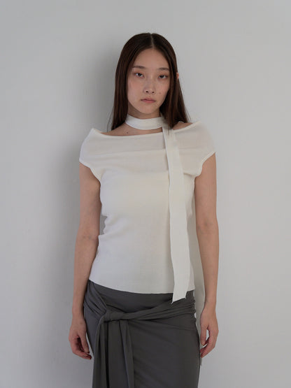 boat neck tie tops