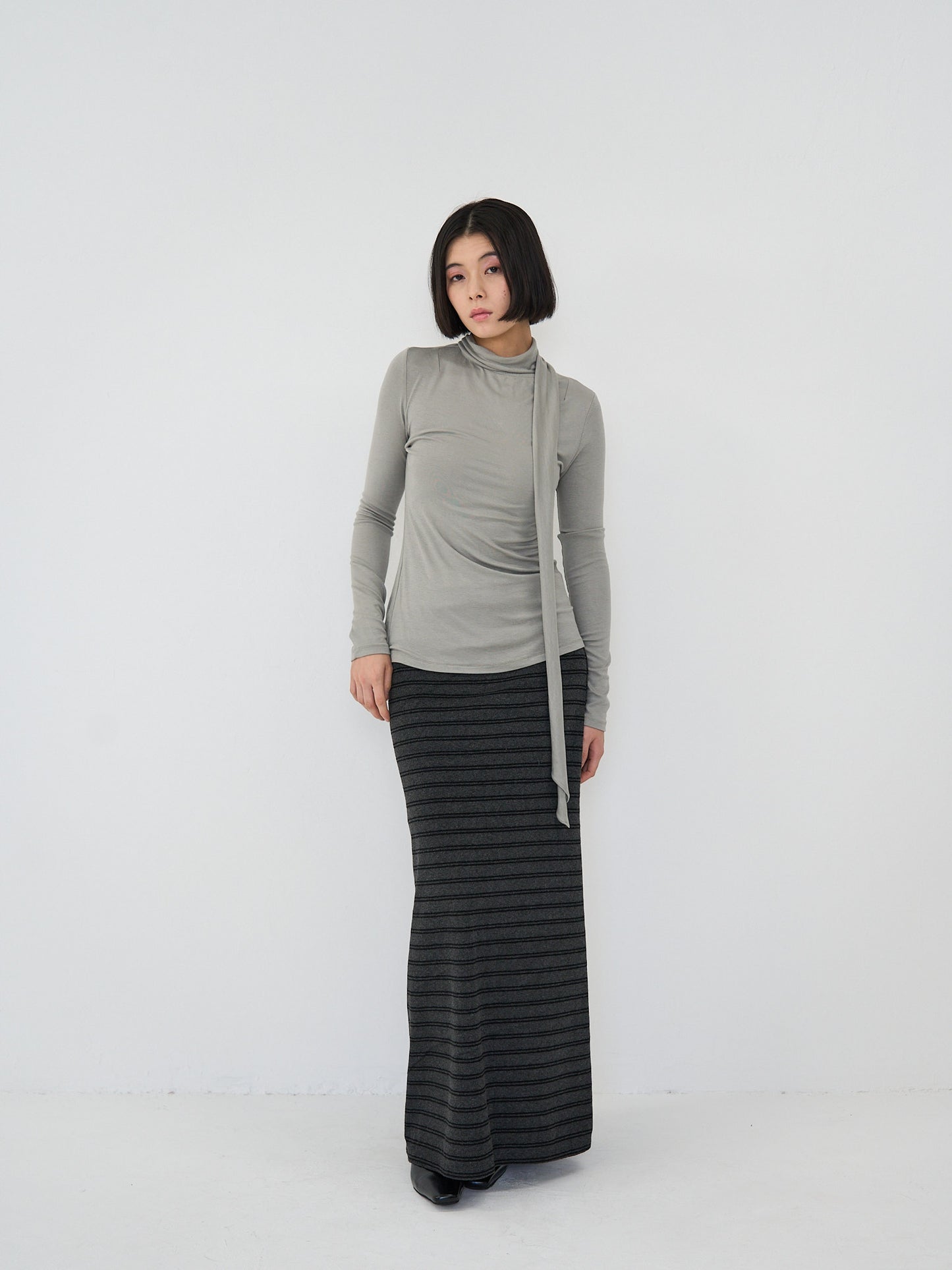 scarf turtleneck top