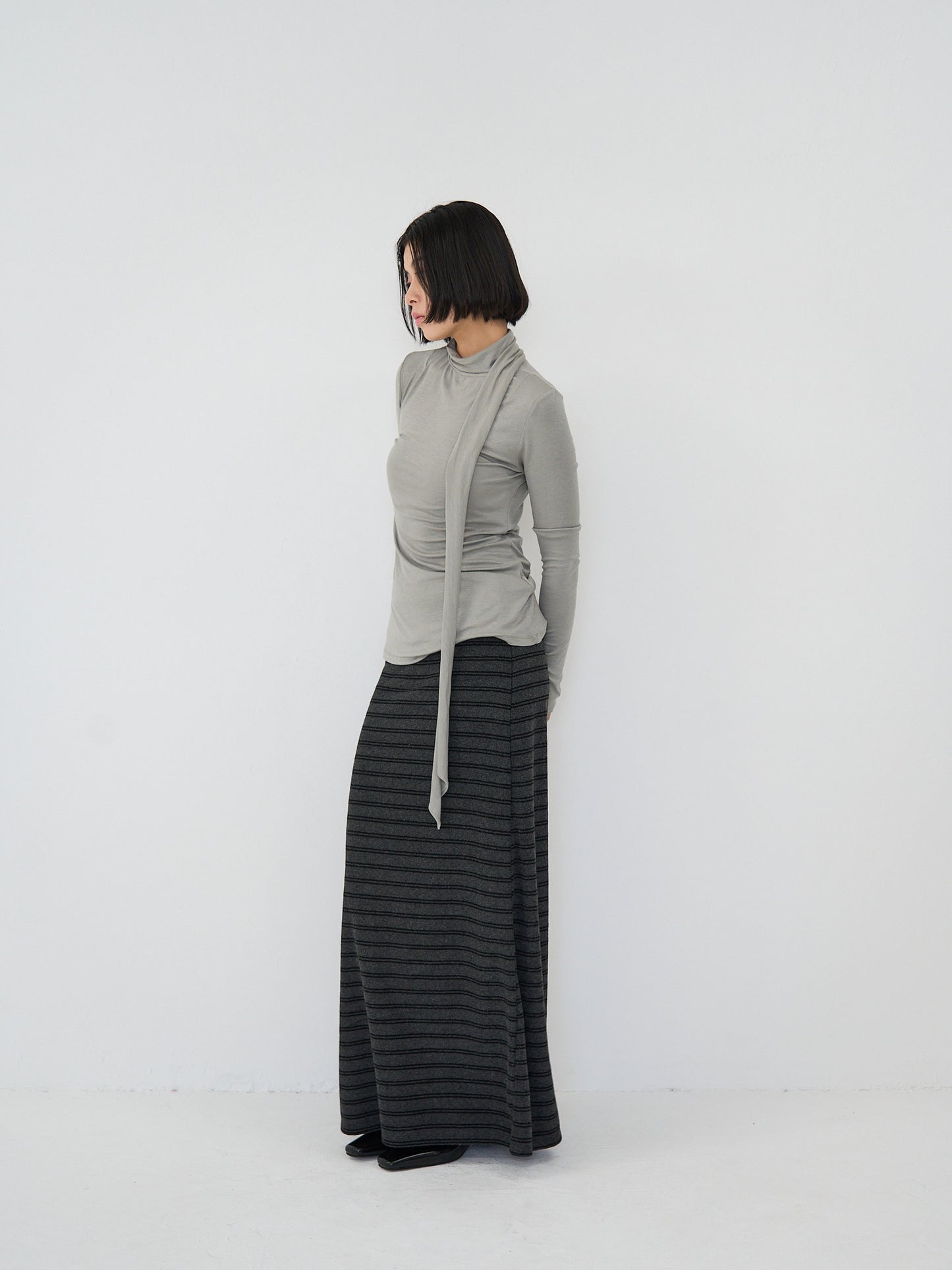 scarf turtleneck top