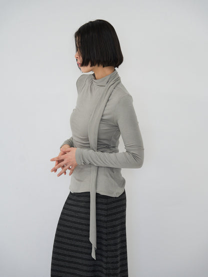 scarf turtleneck top