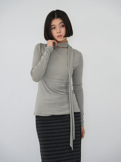 scarf turtleneck top