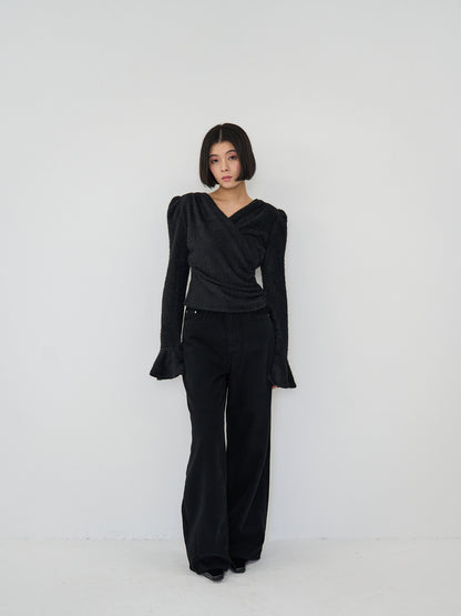 drape knit blouse