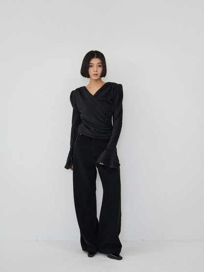 drape knit blouse