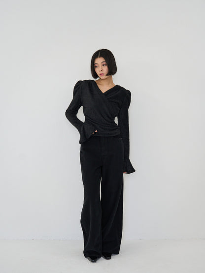 drape knit blouse