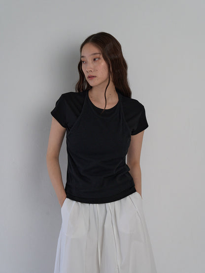 halter layered tops