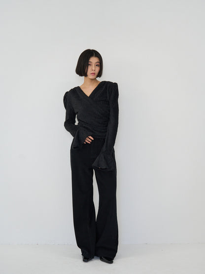 drape knit blouse