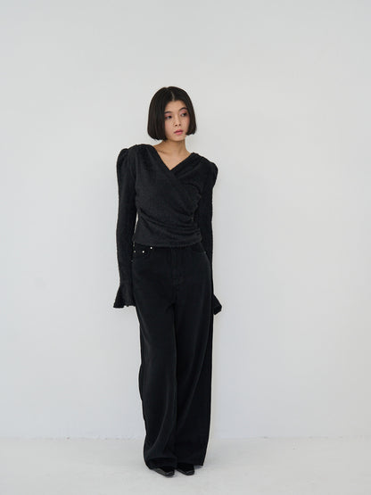 drape knit blouse