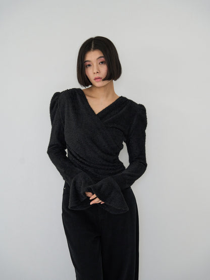 drape knit blouse