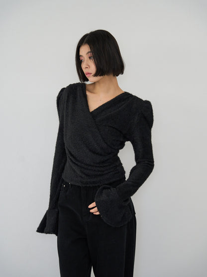 drape knit blouse