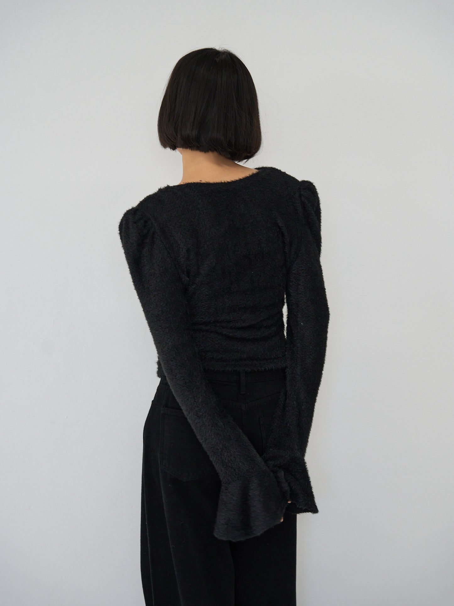 drape knit blouse