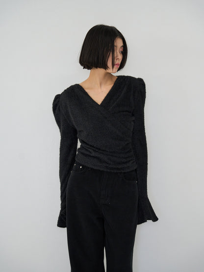drape knit blouse