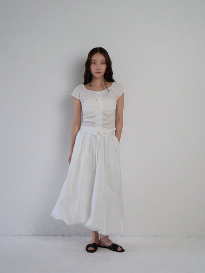 frill waffle knit