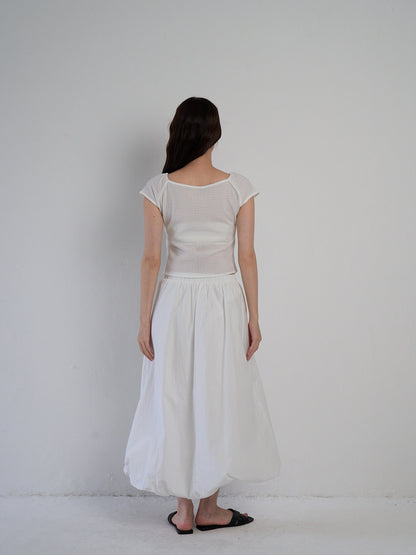 frill waffle knit