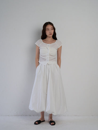 frill waffle knit