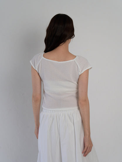 frill waffle knit