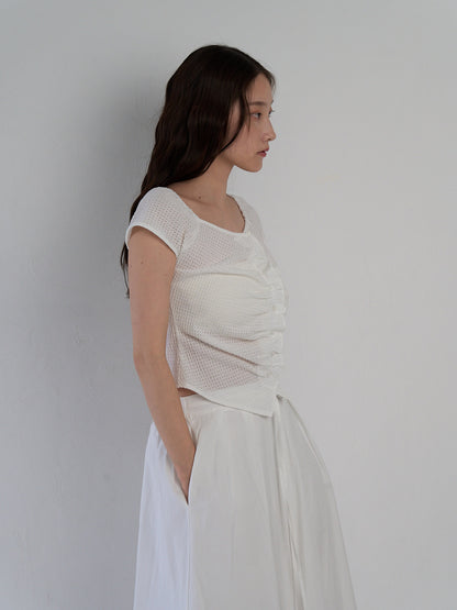 frill waffle knit