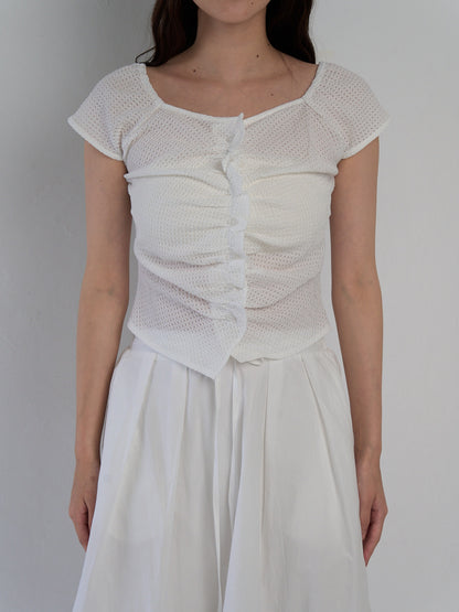 frill waffle knit