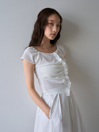 frill waffle knit
