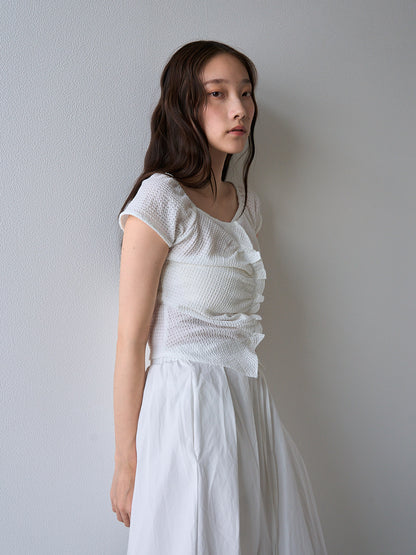 frill waffle knit
