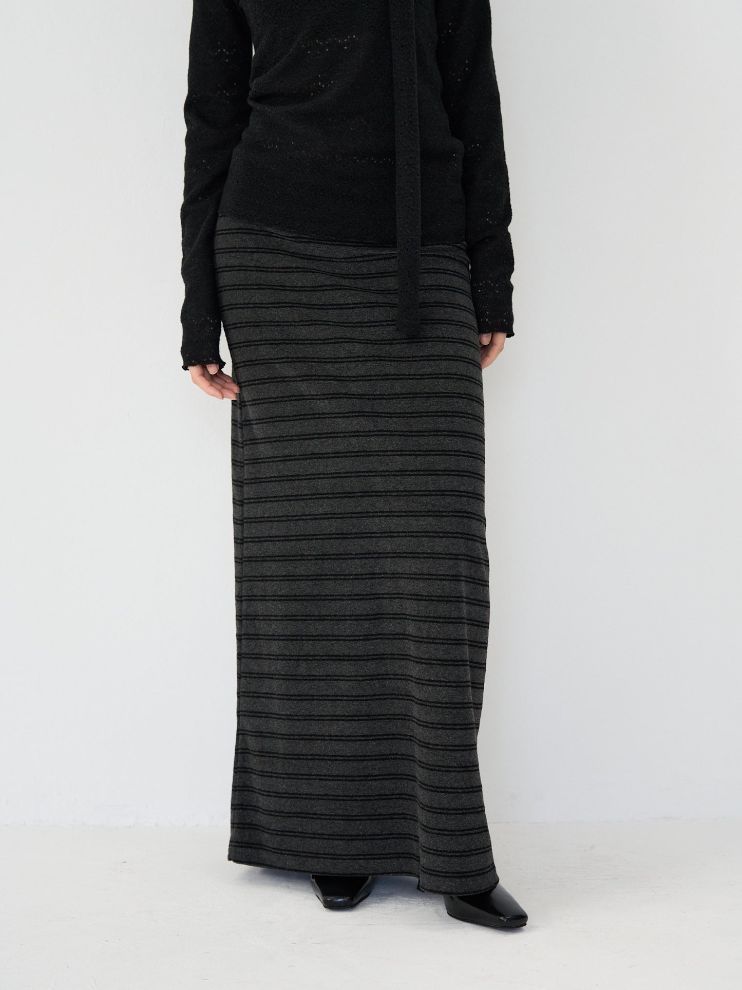 striped knit skirt