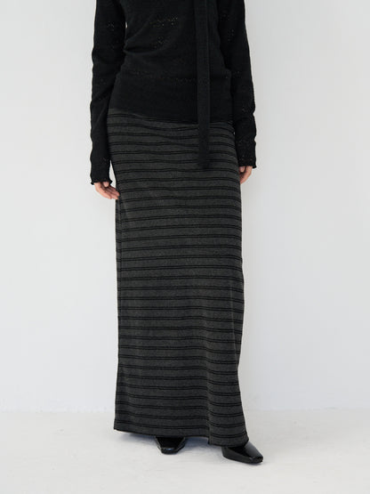striped knit skirt