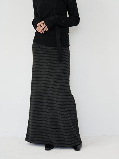 striped knit skirt