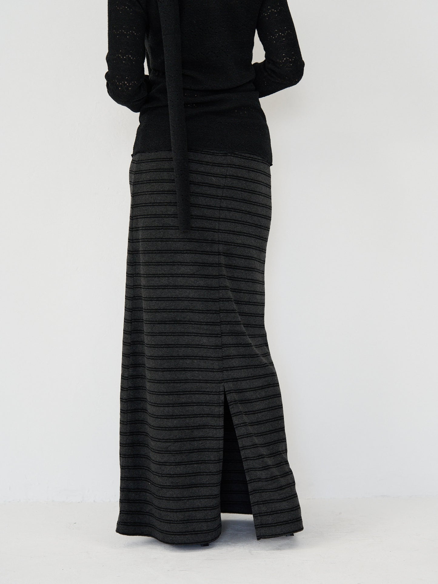 striped knit skirt