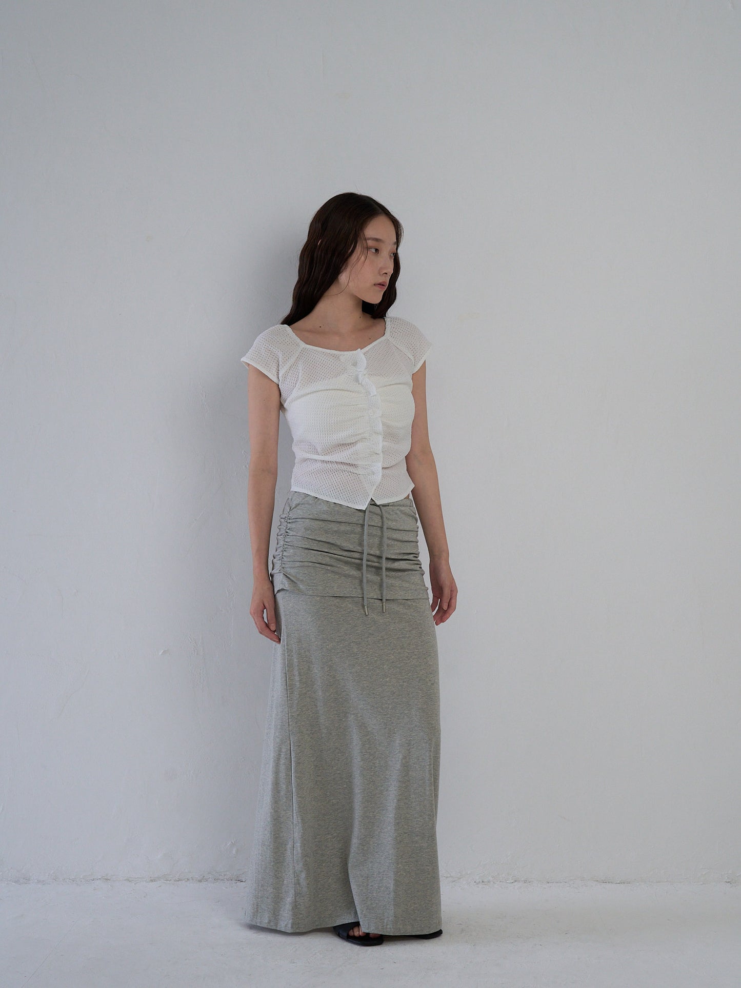 frill waffle knit