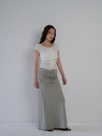 frill waffle knit