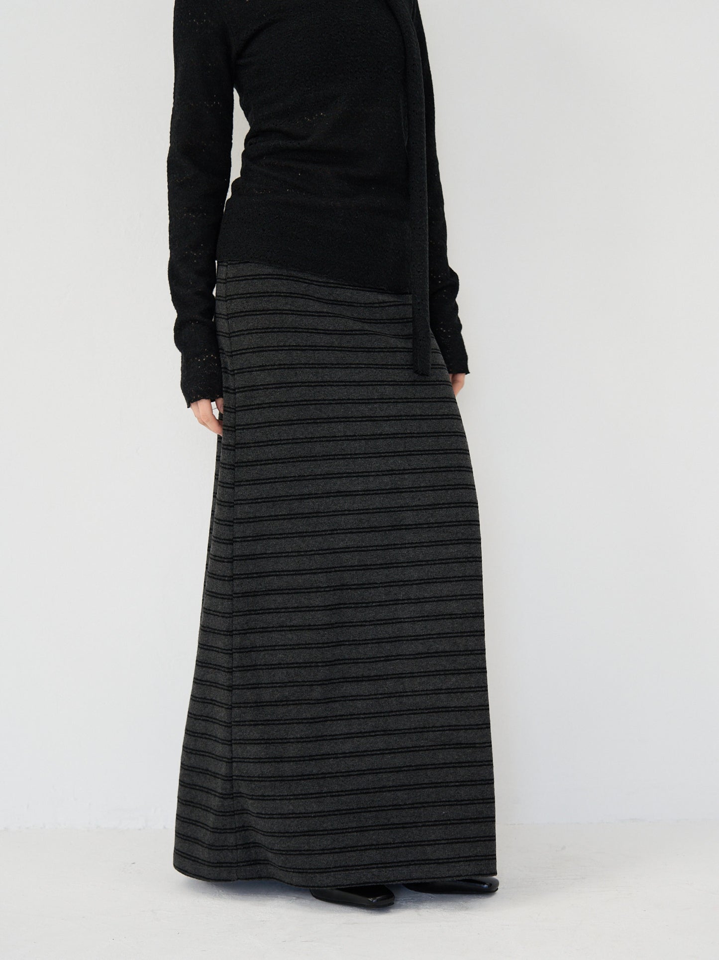 striped knit skirt