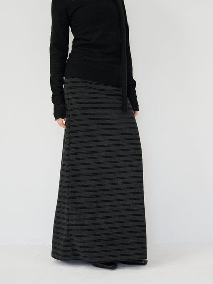 striped knit skirt