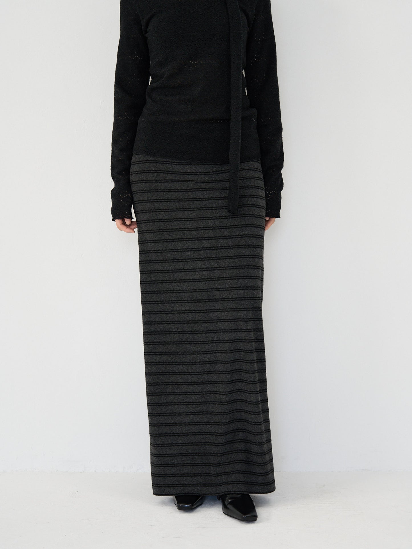 striped knit skirt