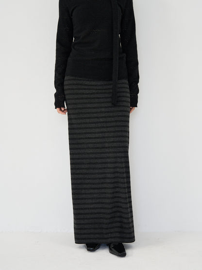 striped knit skirt