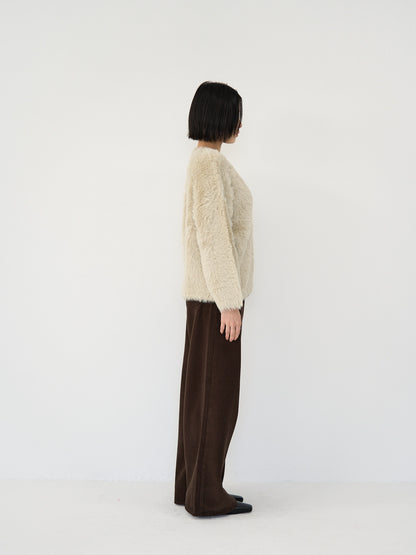 feather knit pullover