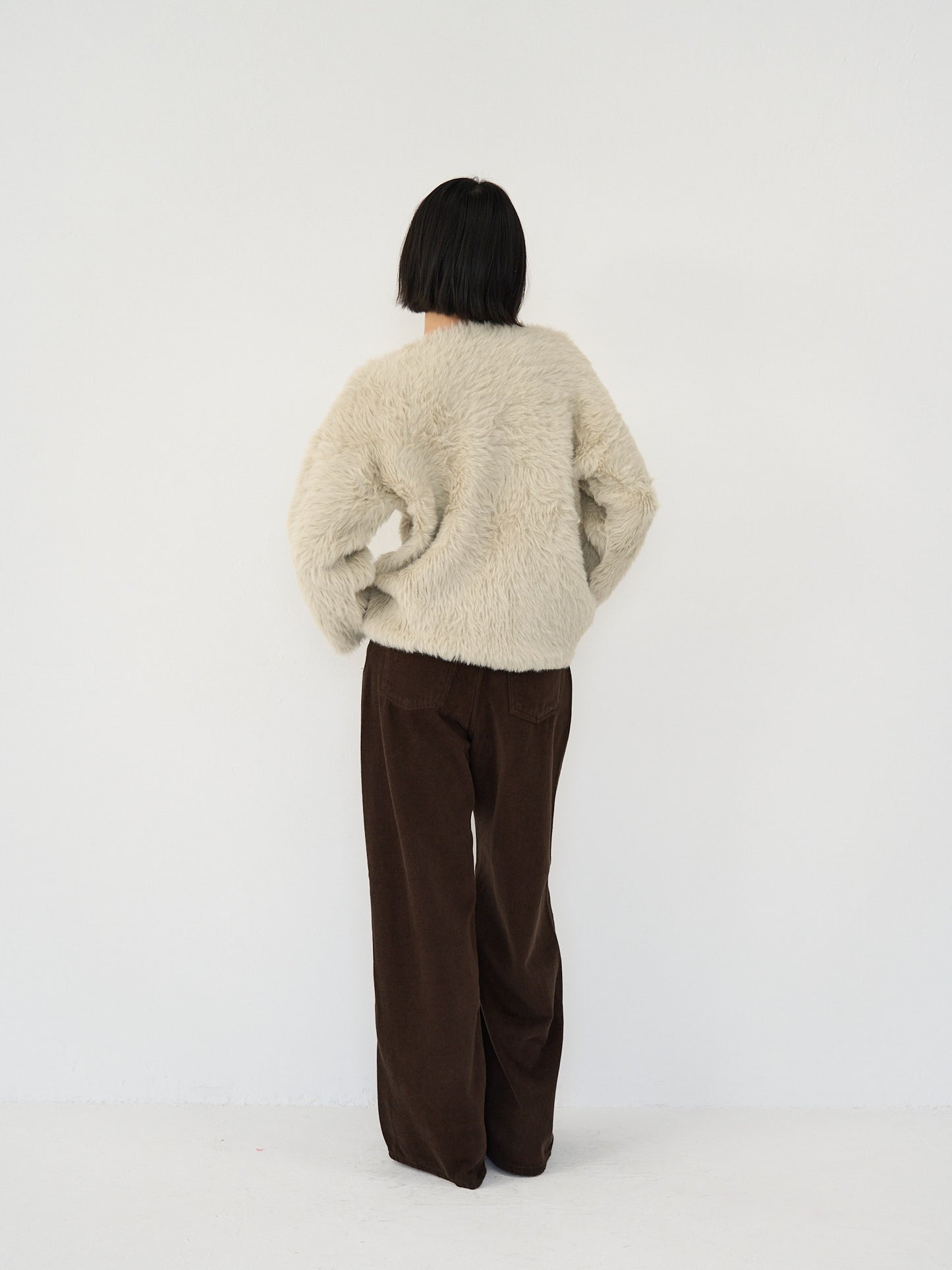 wool wide pants