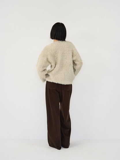 wool wide pants