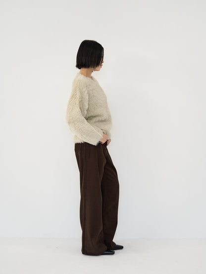 wool wide pants