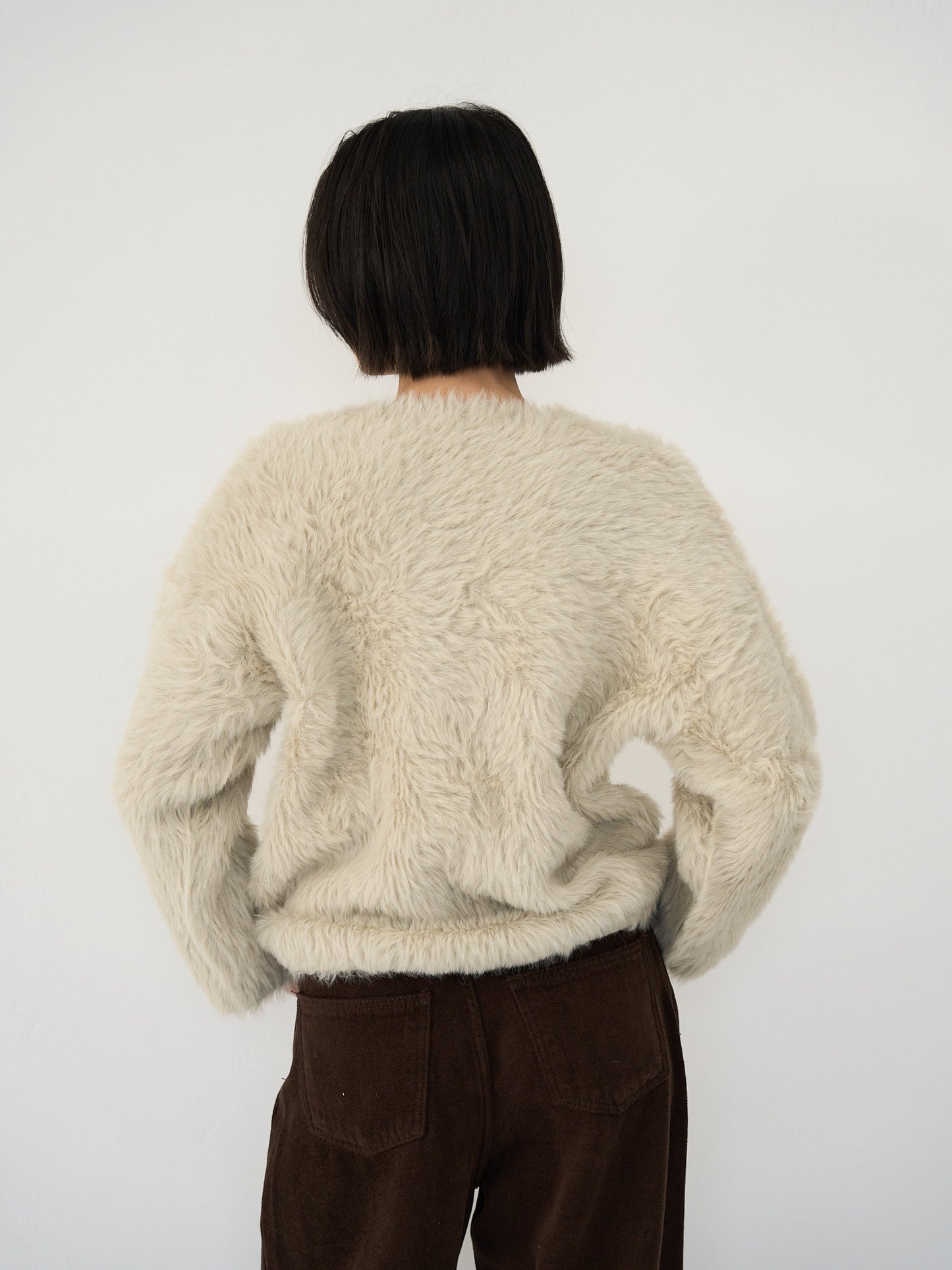 feather knit pullover