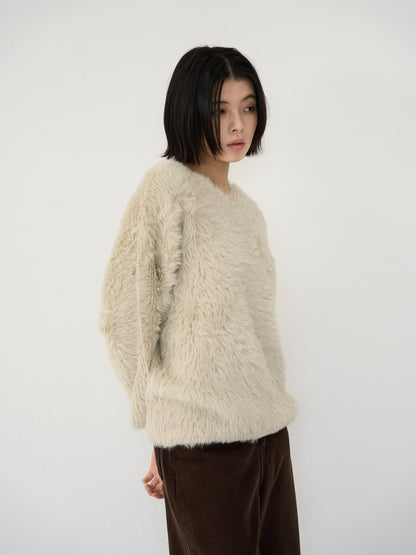 feather knit pullover