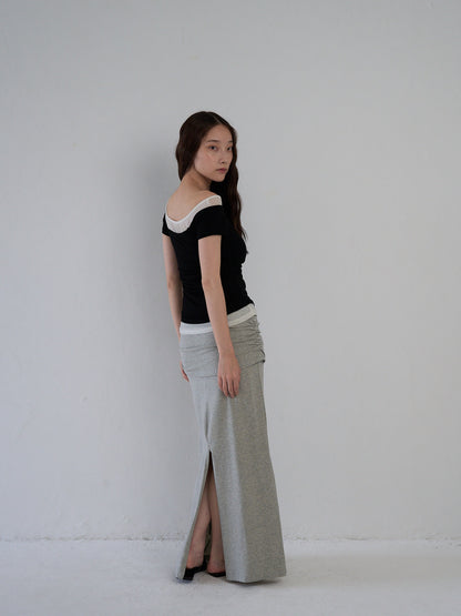 two tone layered T