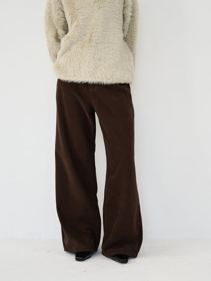wool wide pants